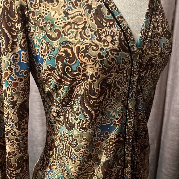 Vintage paisley button blouse - Picture 2 of 4